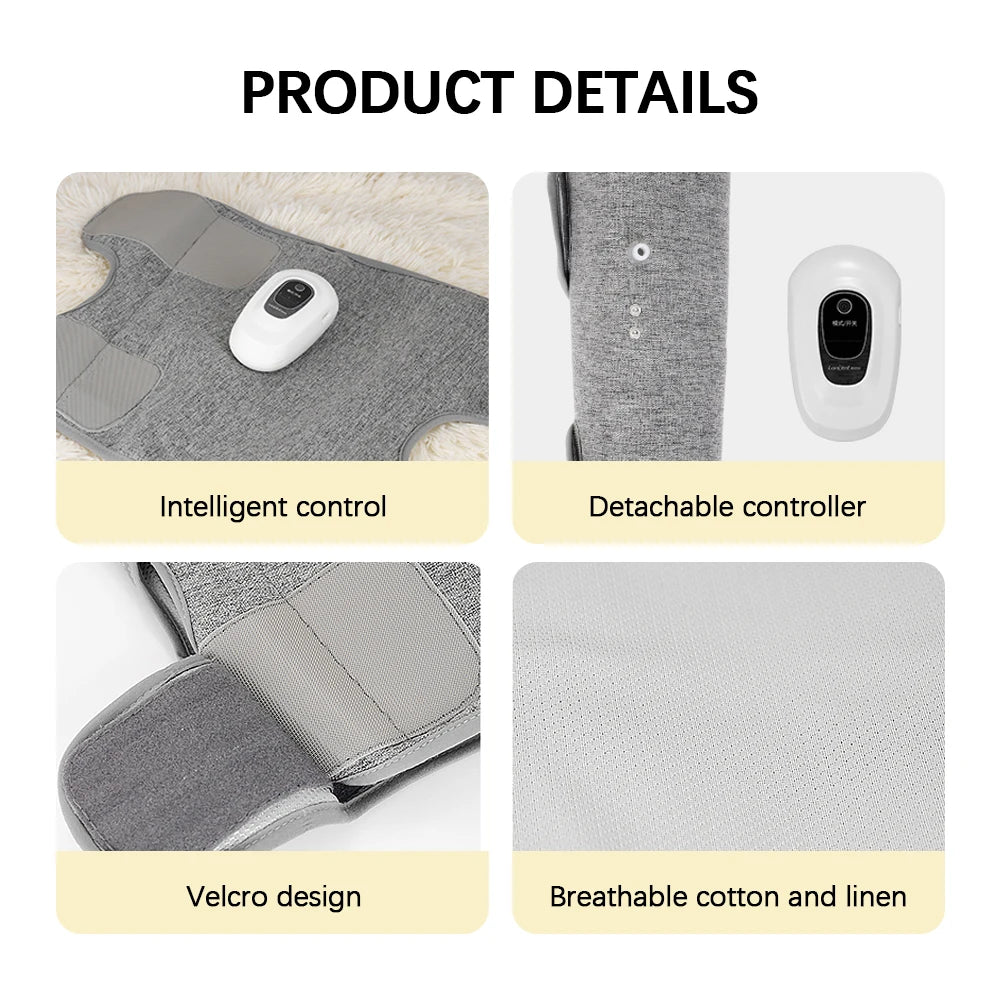 Electric Leg Massager Wireless Rechargeable Air Compression Calf Massage Relax Leg 3 Modes 360° Air Pressure Air Bag Leg Massage